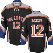 Men's Reebok New York Islanders 12 Josh Bailey Black Third Jersey - Authentic
