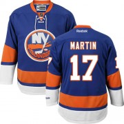 Men's Reebok New York Islanders 17 Matt Martin Royal Blue Home Jersey - Authentic