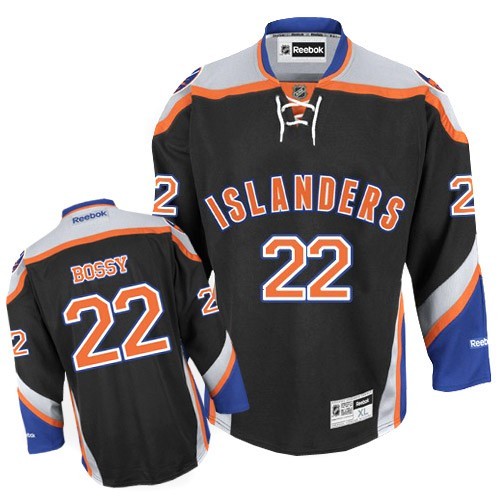 Men's Reebok New York Islanders 22 Mike Bossy Black Third Jersey - Premier