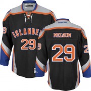 Men's Reebok New York Islanders 29 Brock Nelson Black Third Jersey - Authentic