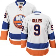 Men's Reebok New York Islanders 9 Clark Gillies White Away Jersey - Authentic