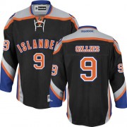 Men's Reebok New York Islanders 9 Clark Gillies Black Third Jersey - Authentic