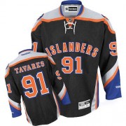 Men's Reebok New York Islanders 91 John Tavares Black Third Jersey - Authentic