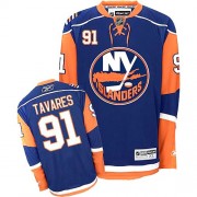 Men's Reebok New York Islanders 91 John Tavares Navy Blue Jersey - Authentic