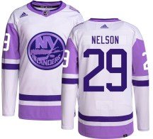 Men's Adidas New York Islanders Brock Nelson Hockey Fights Cancer Jersey - Authentic