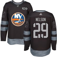 Men's New York Islanders Brock Nelson Black 1917-2017 100th Anniversary Jersey - Authentic
