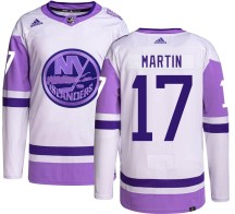 Men's Adidas New York Islanders Matt Martin Hockey Fights Cancer Jersey - Authentic