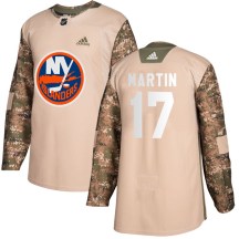 Men's Adidas New York Islanders Matt Martin Camo Veterans Day Practice Jersey - Authentic