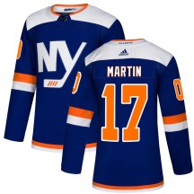 Men's Adidas New York Islanders Matt Martin Blue Alternate Jersey - Authentic