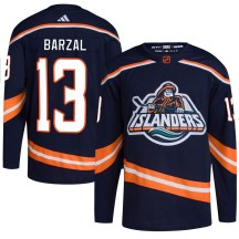 Men's Adidas New York Islanders Mathew Barzal Navy Reverse Retro 2.0 Jersey - Authentic