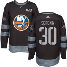 Men's New York Islanders Ilya Sorokin Black 1917-2017 100th Anniversary Jersey - Authentic