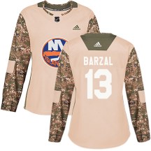 Women's Adidas New York Islanders Mathew Barzal Camo Veterans Day Practice Jersey - Authentic