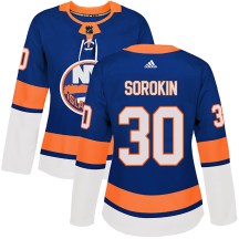 Women's Adidas New York Islanders Ilya Sorokin Royal Home Jersey - Authentic