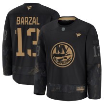 Men's Fanatics New York Islanders Mathew Barzal Black 2024 Military Appreciation Practice Jersey - Premium